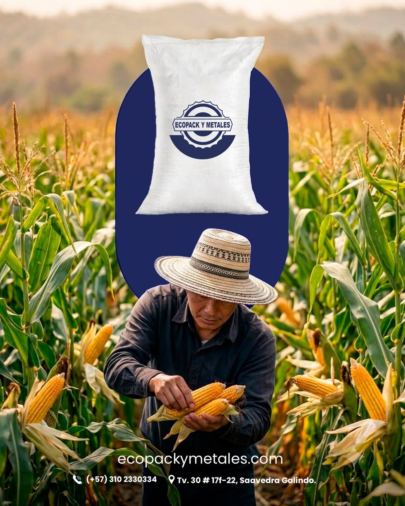 🌽 Del campo al destino final, la calidad comienza con un buen empaque.

#ecopackymetales #costal #agro #agricultura #campo